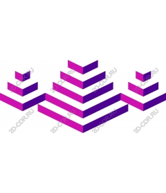 Geometric harmony: purple and Magenta