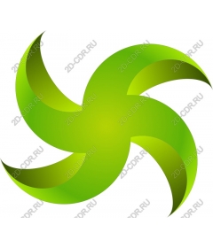Dynamic green swirl