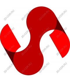  Bright red geometric pattern