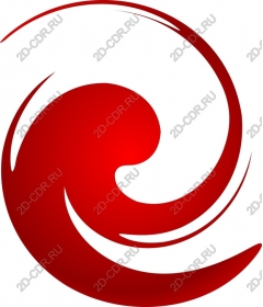 Vibrant red swirl