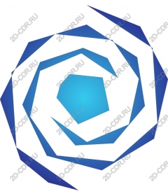 Dynamic blue spiral