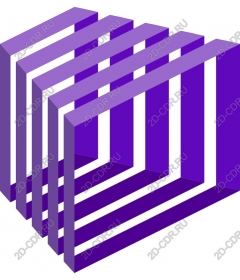  Фиолетовый 3D Многослойный
