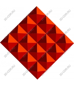 Bright geometric pattern of red diamonds