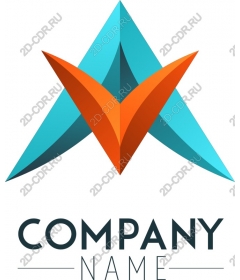  Bright abstract logo "A"