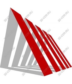 Vibrant red and gray geometric