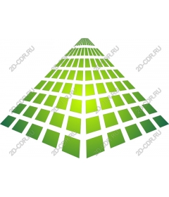 Geometric green pyramid