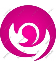  Bright pink-and-white logo