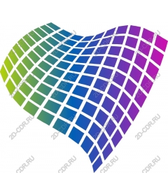 Colored mesh hearts