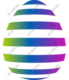  Color striped Easter egg