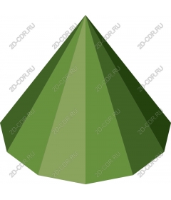 Geometric green pyramid