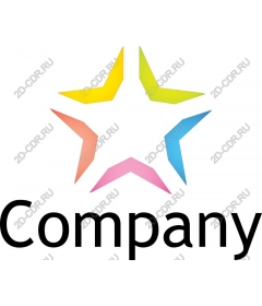  Bright logo with a star for signature style