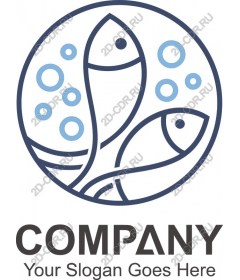 Water sleep - stylized fish