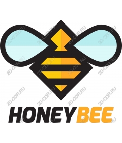  Геометрический логотип Honey Bee