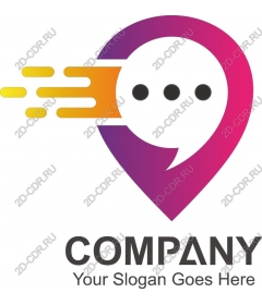 Dynamic chat bubble logo location