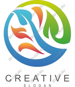  Bright creative logo with the slogan