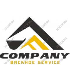  Современный логотип Backhoe Service