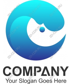 Gradient blue round logo