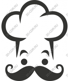  An eccentric chef with a mustache