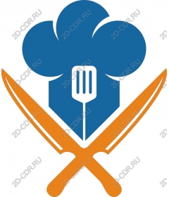 Icon chef with spatula and crossed knives