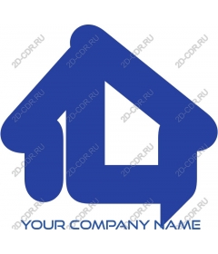  A stylized logo house for branding and promotion