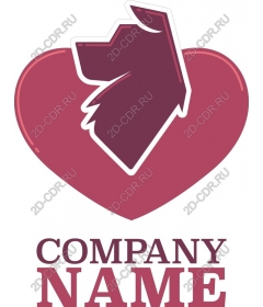  Dog love heart-shaped