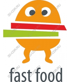 Funny character of fast food