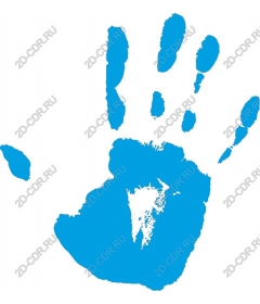  Blue handprint