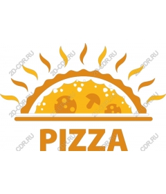 Golden logo pizza