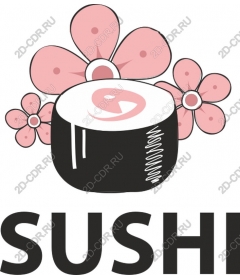 Delicious sushi with floral accents