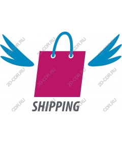 Shipping winged shopping bags