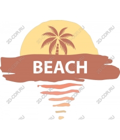 Sunset on a tropical beach