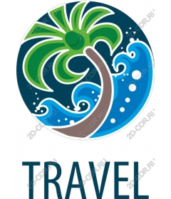 Icon "Travel in the form of palm"