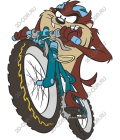  Bright cartoon cyclist
