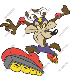  Energetic character-skateboarder