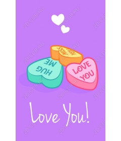  Fancy candy hearts Love