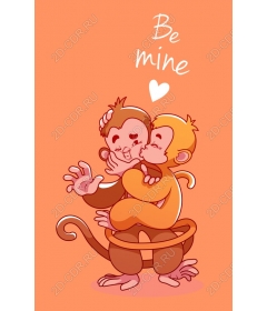  Adorable monkey-love - Be mine