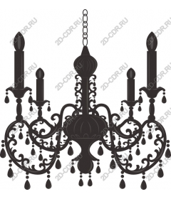 Vintage elegant black chandelier