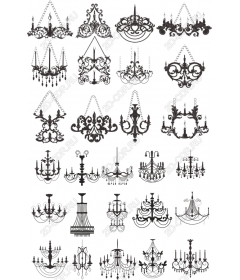 Набор клипартов для люстр - в и