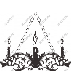  Elegant chandelier with candles