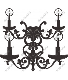 Vintage chandelier black