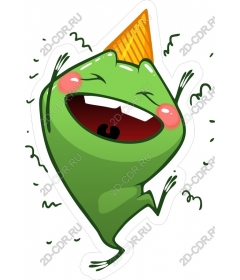  Happy green frog