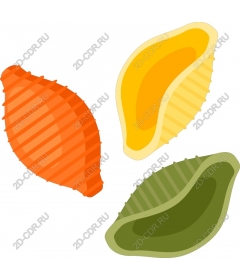  Bright dish of pasta shells