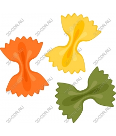  A bright set of colors for the pasta Butterfly