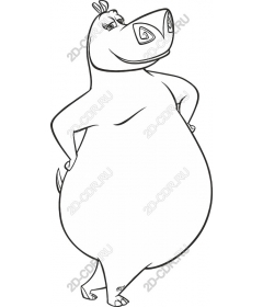  Adorable cartoon Hippo