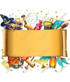 Magical scroll with mystical elements