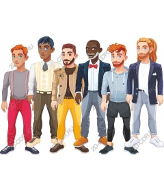 Stylish collection of cartoon men
