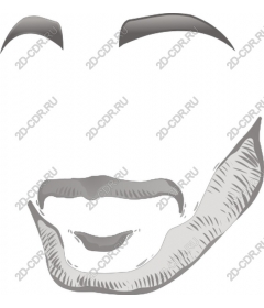  Stylized face of a man