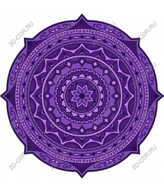  Elegant purple mandala