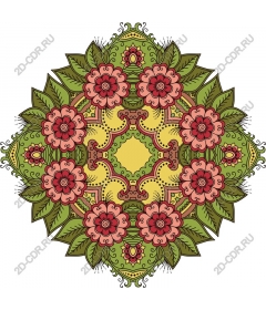 Floral mandala, bright and elegant