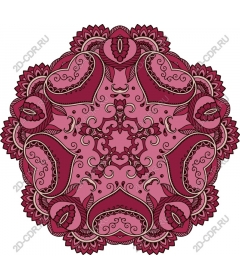  Elegant pink purple mandala